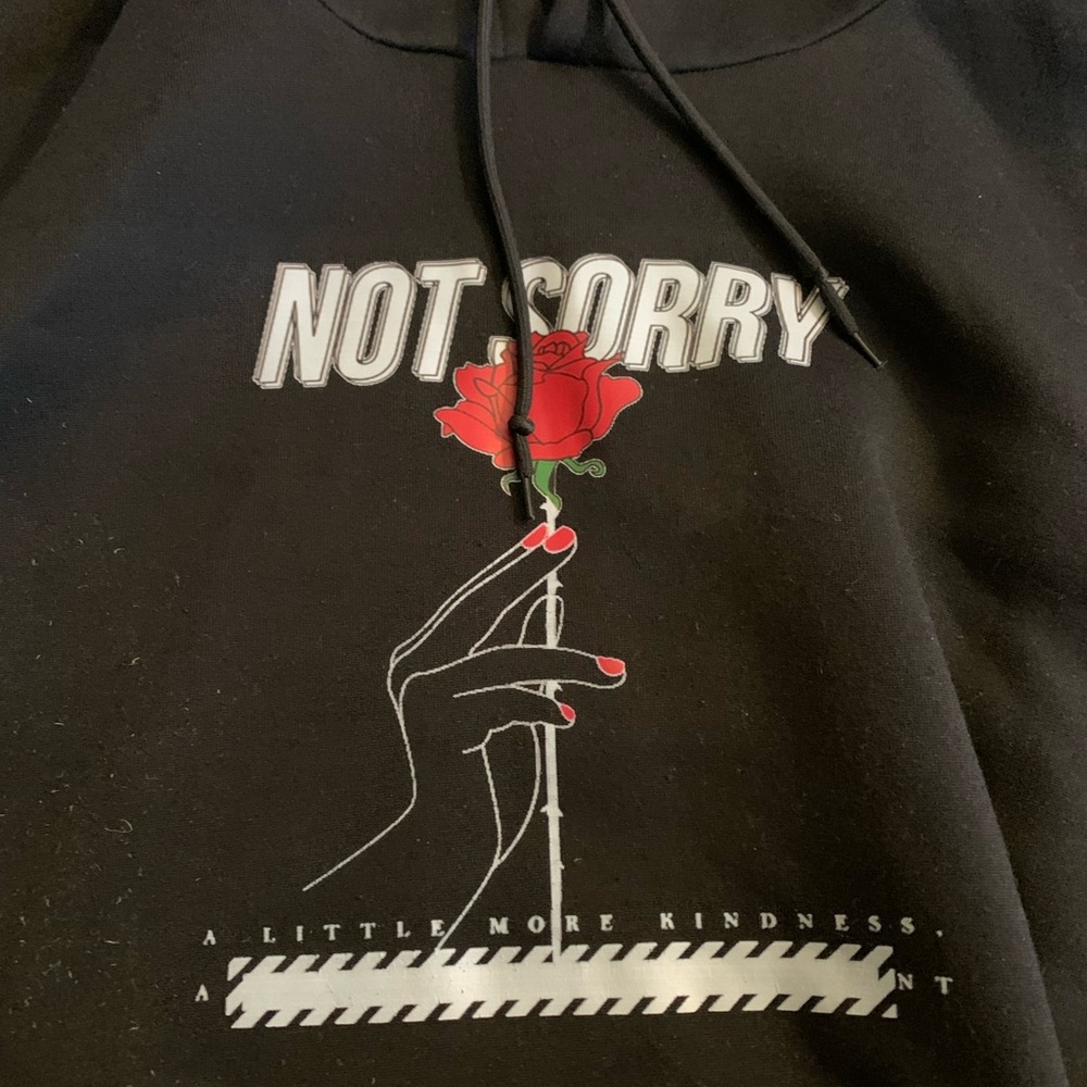 ROMWE hoodie “Not Sorry”